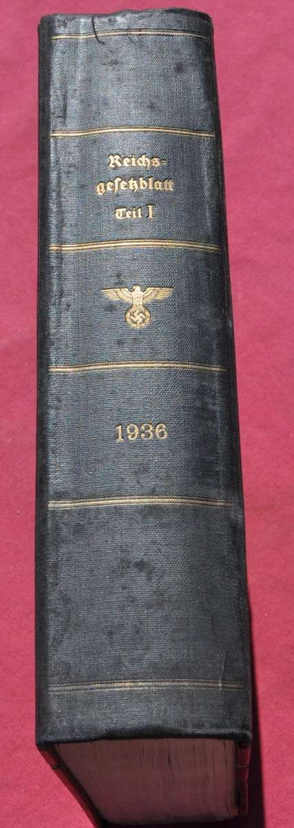 REICHSGESETZBLATT 1936 (1) - Laws & Decrees in NS Germany - Original THIRD REICH document