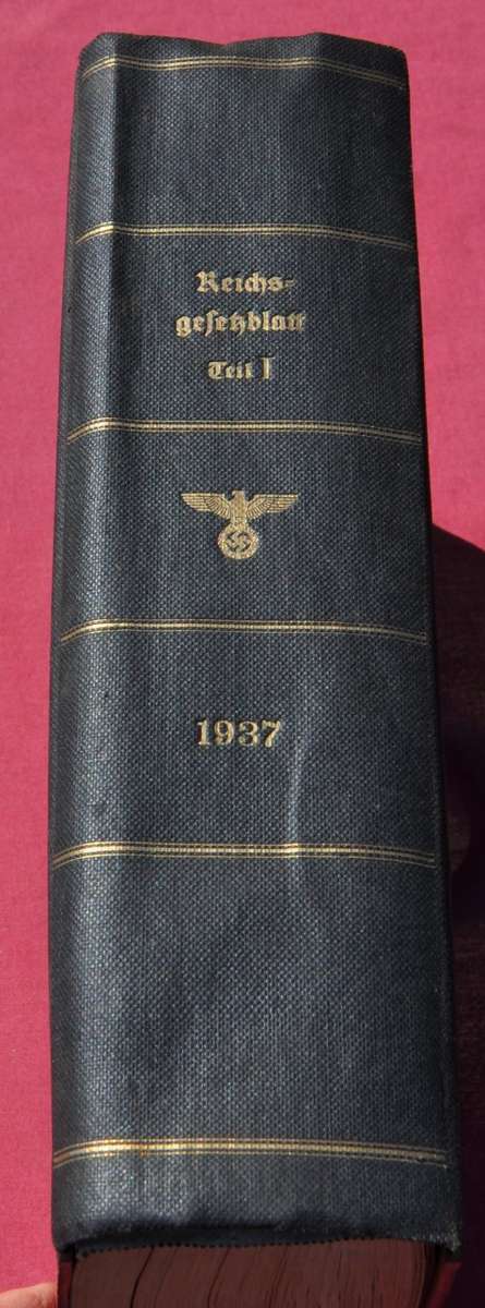 REICHSGESETZBLATT 1937 (1) - Laws & Decrees in NS Germany - Original THIRD REICH document