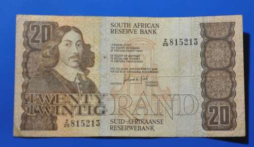 R20 1984, prefix Z25, E/A, GPC de Kock, 3rd issue ***circulated*** replacement note