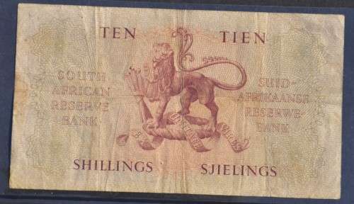 10 Shillings 1959, prefix A/176, A/E, MH de Kock, 3rd  issue ***VF***