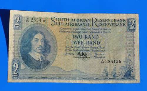 R2 1961, prefix B98, E/A, MH de Kock, fourth and only issue ***VF+***