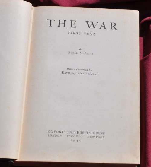 THE WAR - FIRST YEAR - original WORLD WAR II collectible