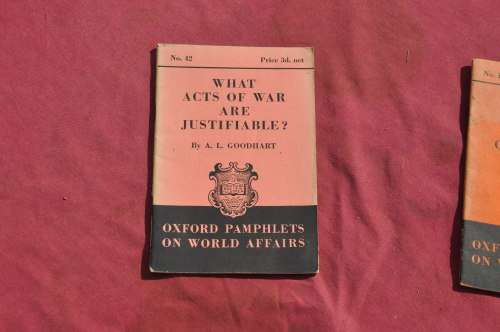 WHAT ACTS OF WAR ARE JUSTIFIABLE? (1941) - BRITISH PROPAGANDA WORLD WAR II COLLECTIBLE
