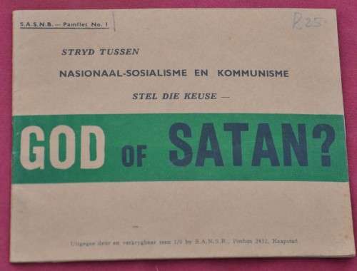 STRYD TUSSEN NASIONAAL-SOSIALISME EN KOMMUNISME (c1937)  BRITISH PROPAGANDA WORLD WAR II COLLECTIBLE