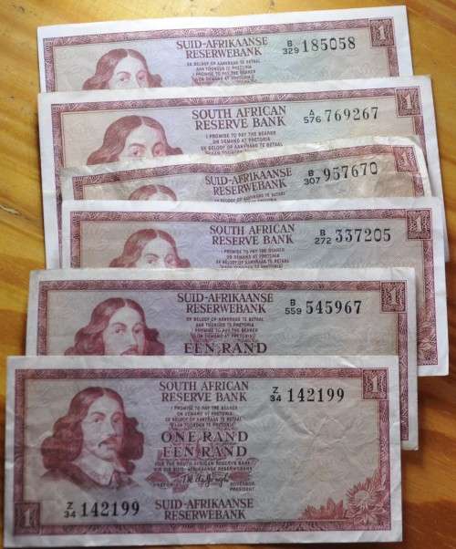 HUGE COLLECTION OF mainly DE JONGH BANKNOTES also Rissik, Stals, de Kock (see listing) 48 banknotes