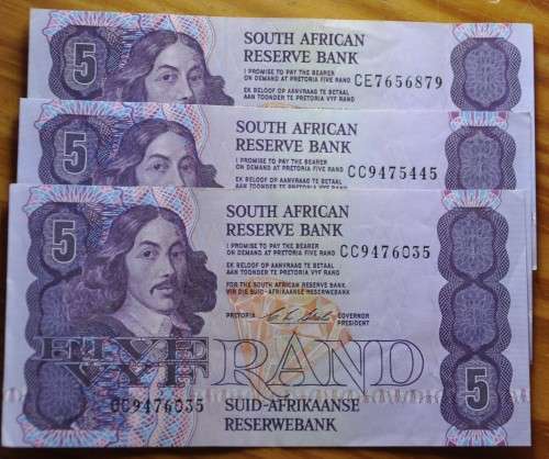 HUGE COLLECTION OF mainly DE JONGH BANKNOTES also Rissik, Stals, de Kock (see listing) 48 banknotes