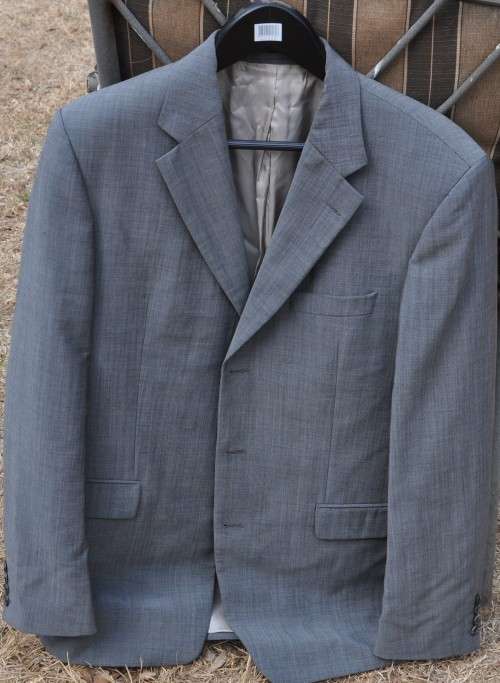 HUGO BOSS SUIT - consisting of trousers, vest and jacket - MOHAIR WOOL - free coat hook and cover