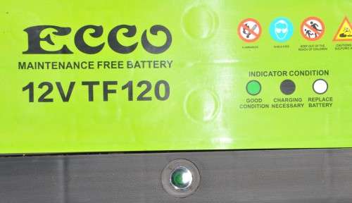 ECCO TF120 SOLAR BATTERY 12V - MAINTENANCE FREE - fully working condition