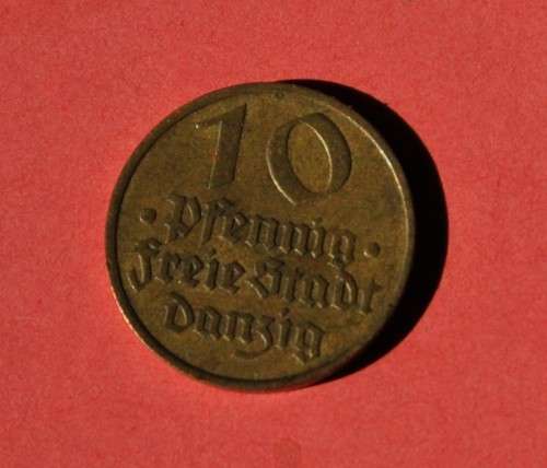 GERMANY DANZIG 10 Pfennig 1932 ***EF*** DEUTSCHES REICH (FREIE STADT DANZIG)