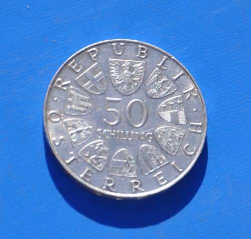 ÖSTERREICH 50 Schilling 1972 Silver (Universität Salzburg) **UNC** Austria