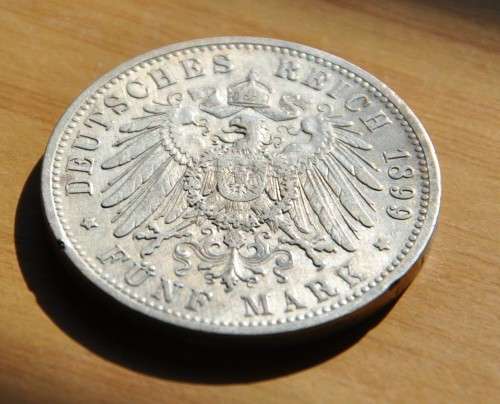 DEUTSCHES REICH 5 Mark 1899 A ***EF*** Imperial Germany PRUSSIA - Crown size