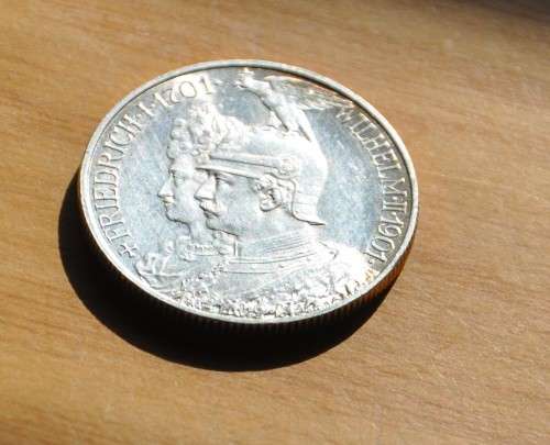 DEUTSCHES REICH 2 Mark 1901 Imperial Germany ***UNC*** bagmarks, 90% Silver