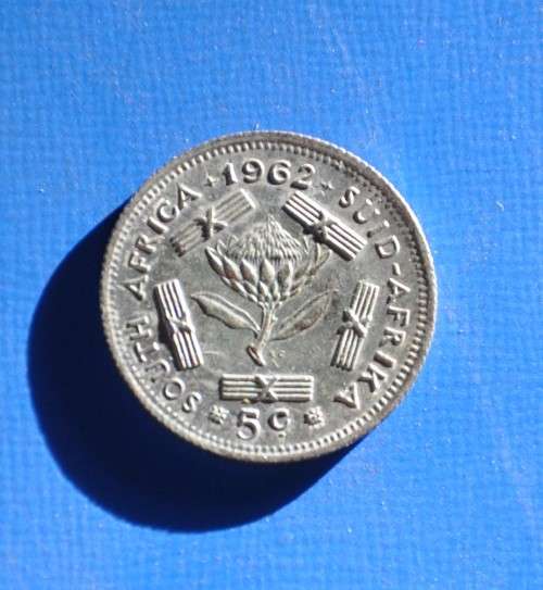 5 CENTS 1962 50% Silver ***UNC*** numismatic opportunity - real South African collectible