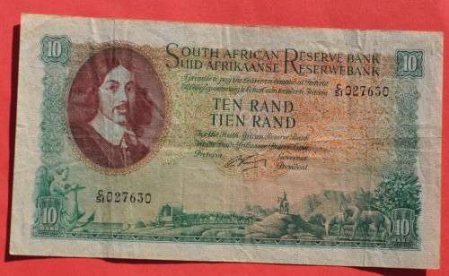 10 Rand 1962, prefix C51, E/A, G Rissik, 1st issue ***VF***