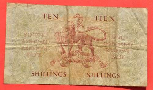 10 Shillings 1954, prefix A/89, A/E, MH de Kock, 3rd issue ***VF+***