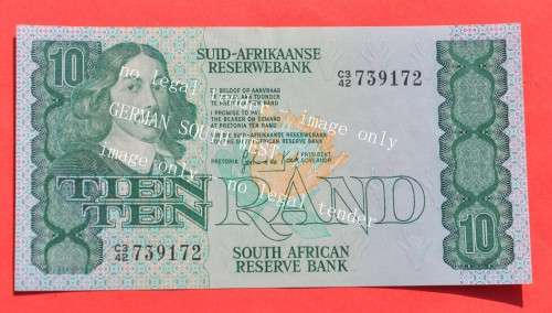 10 Rand 1981 R10, prefix C3/42, A/E, GPC de Kock, 1st issue ***UNC***