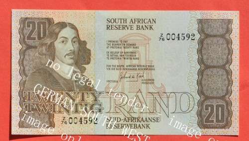 R20 1984, prefix Z/76, E/A, Gerhard de Kock, 3rd issue ***UNC*** replacement note, low number