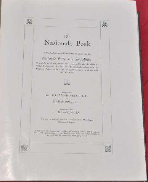 DIE NASIONALE BOEK (1931)  - superb condition