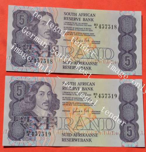 R5 1981 prefix B3/4, E/A, GPC de Kock, 2nd issue ***AU*** 2 consecutive notes