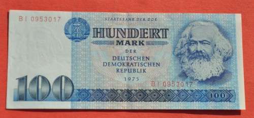 GERMANY 100 Mark 1975 - DDR/GDR, Ro. 363a (Pick 31) **EF**