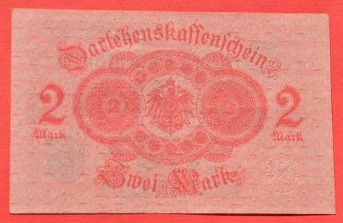 IMPERIAL GERMANY 2 Mark 1914 - DEUTSCHES REICH, Ro. 52c (Pick 53-55) ***EF+***