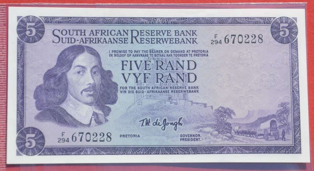 R5 1975, prefix F/294, E/A, TW de Jongh, 3rd issue ***AU/UNC*** Hern #441