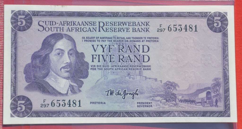 R5 1975, prefix F/297, A/E, TW de Jongh, 3rd issue ***AU/UNC*** Hern #440