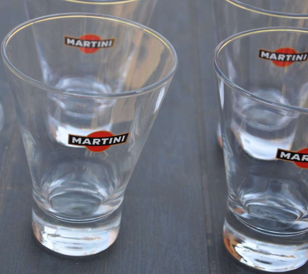 5 original MARTINI glasses (four plus one for free), as new - your bid for all