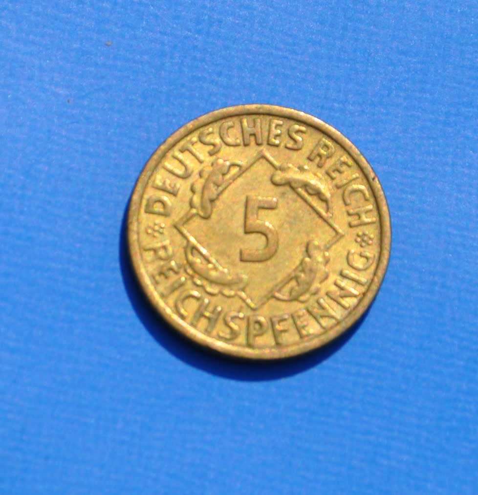 GERMANY (THIRD REICH) 5 Reichspfennig 1936 A (aUNC)
