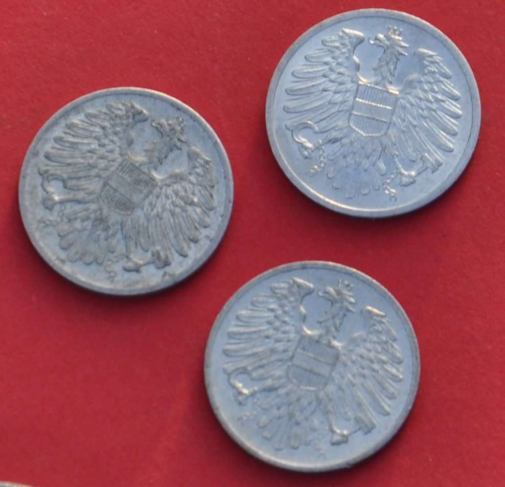 AUSTRIA 3x 2 Groschen 50/54/72 & ALLIED ATROCITIES and MASSACRES IN GERMANY/AUSTRIA 1944-51