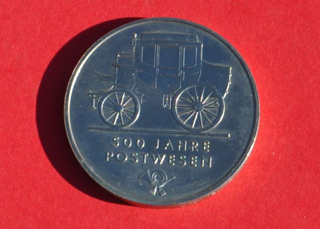 GERMANY (DDR) 5 Mark 1990 (Postwesen) - **BUNC WITH CERTIFICATE**