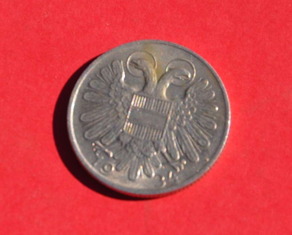 AUSTRIA 1 Schilling 1934 (EF+) & ALLIED ATROCITIES and MASSACRES IN GERMANY/AUSTRIA 1944-51