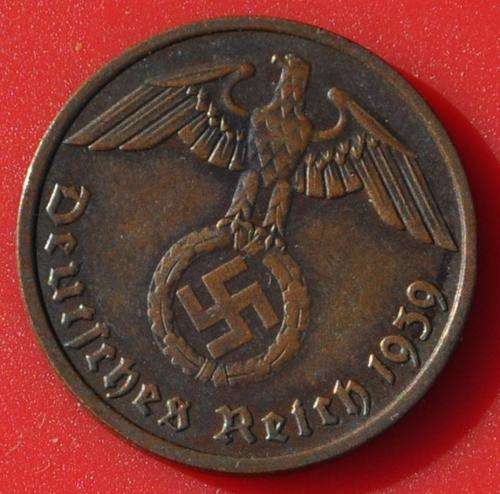 DEUTSCHES REICH - 2 REICHSPFENNIG 1939 E Top piece!!!