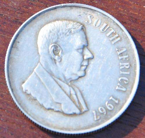 Silver R1 1967 South Africa - HF Verwoerd