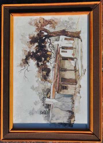 South African artist TED HOEFSLOOT - Vintage print of this fabulous Aquarell