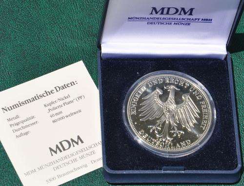 DEUTSCHLAND EINIG VATERLAND, encapsulated, certificate by GERMAN MINT original presentation box