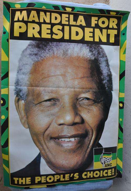 MANDELA FOR PRESIDENT 1994 ORIGINAL ANC ELECTION POSTER in excellent condition
