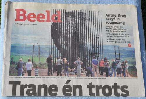 NELSON MANDELA DIES Beeld 7 December 2013 UNUSED & COMPLETE