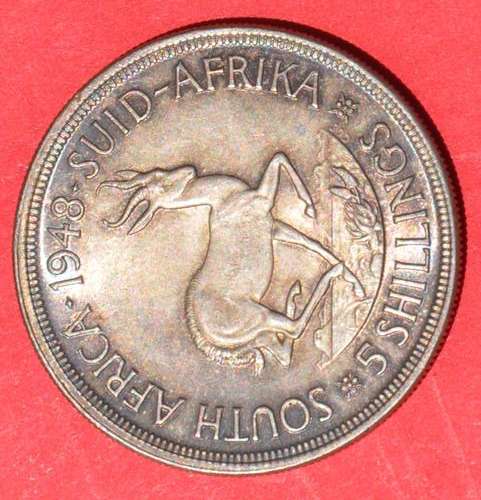 5 SHILLINGS 1948 CROWN  - encapsulated aUNC - TOP INVESTMENT!!! GET THIS ONE GRADED!