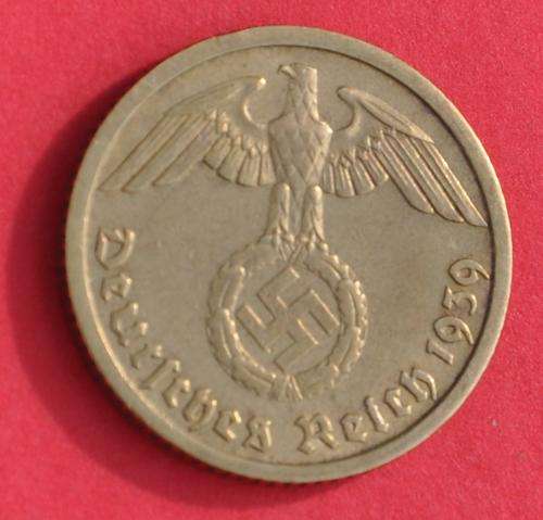 DEUTSCHES REICH  10 REICHSPFENNIG 1939 J aUNC German Aluminiumbronze Coin TOP NUMISMATIC COLLECTIBLE