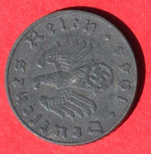 DEUTSCHES REICH - 5 REICHSPFENNIG 1944 E  Very rare German 100% Zinc Coin TOP NUMISMATIC COLLECTIBLE