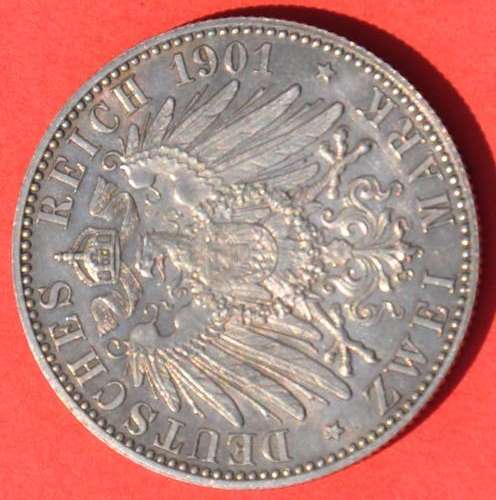 DEUTSCHES REICH 2 MARK 1901 A - Prussia IMPERIAL EMPIRE Rare German 90% Silver Coin UNC 50 EUR EUR