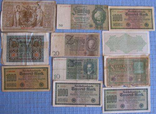 DEUTSCHES REICH Great Lot of Kaiser Reich, Weimar Republic & Third Reich  REICHSMARK REICHSBANKNOTE