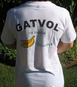GATVOL VIR HIERDIE PIESANG REPUBLIEK - Amazing T-Shirt XXL