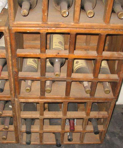 VINTAGE WINE SHELVES IN 12 SEGMENTS (WOODEN "BOXES") Your bid per shelf