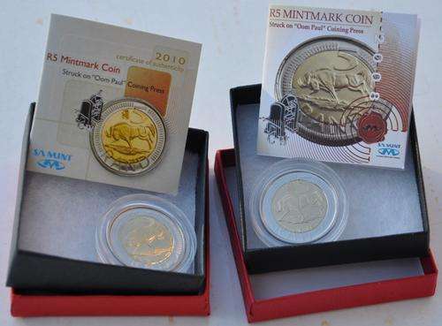 Special Combo OOM PAUL R5 2010 & 2008 - in original SA MINT box  WITH CERTIFICATE