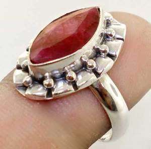 Ruby & GENUINE 925 STERLING SILVER RING