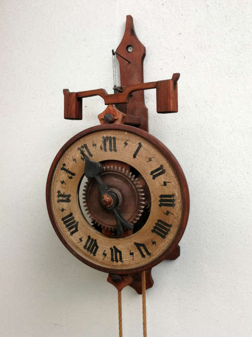 Stunning gothic design wooden wall clock