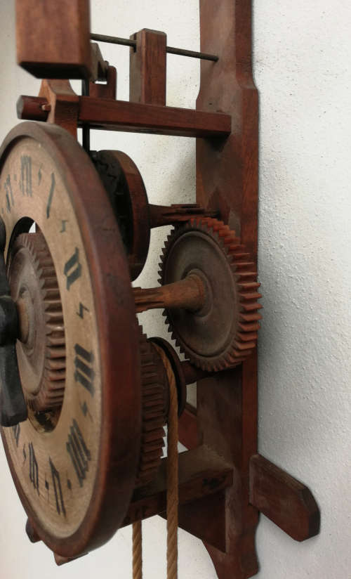 Stunning gothic design wooden wall clock