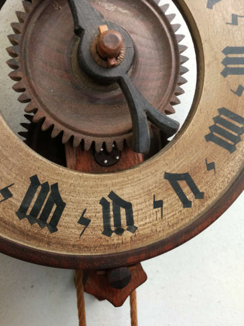 Stunning gothic design wooden wall clock